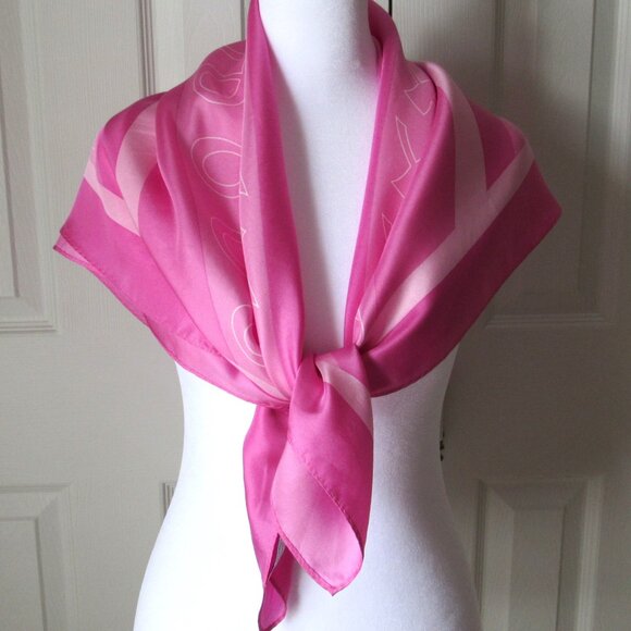 Breast Cancer 100% Silk SCARF Pink American Cancer Society - Picture 1 of 9